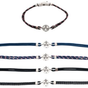 Bracelet réglable Triskel acier (5 couleurs au choix)