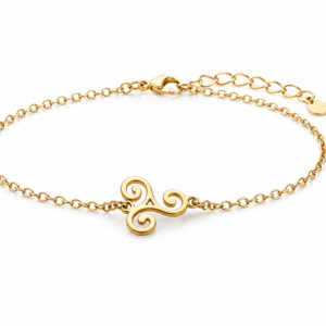 Bracelet Triskel acier doré